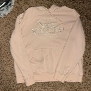 H&M light pink hoodie